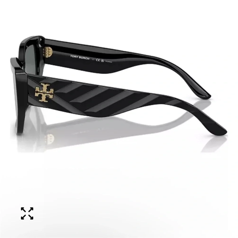 Tory Burch Kira Oversized Geometric Quilted Sunglasses -Black $188